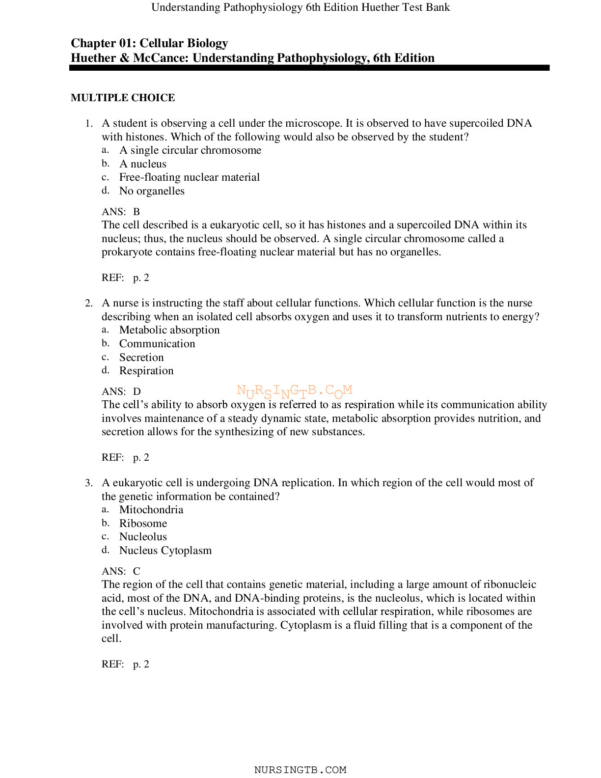 Sue E. Huether, Kathryn L. McCance - Test Bank for Understanding Pathophysiology (6th Ed)-TestBank